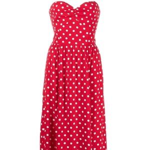 Reformation red and white Aymeline polka dot-print dress (size 2)
